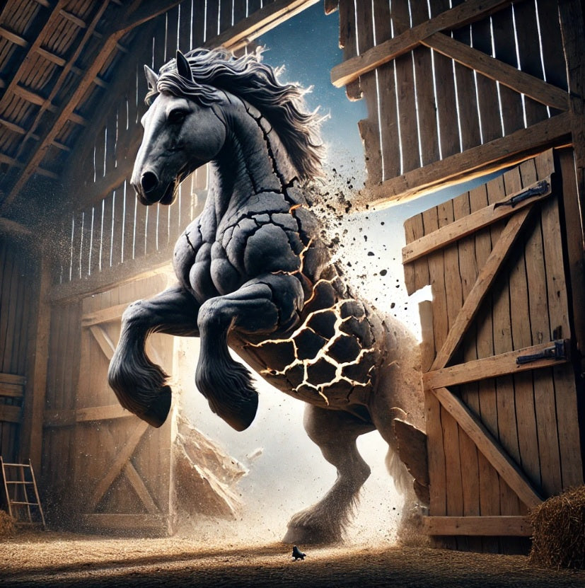 a.Stableford Boy PAPER BACK back short children's story about a shire horse caught in a desperate struggle to be free