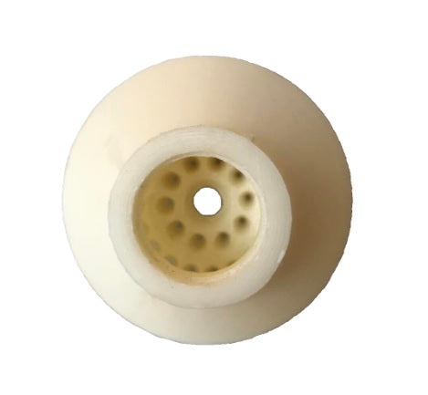 Disposable shower head 1 unit designed to drain dry when not in use and aid in suppression and control of Legionella bacteria