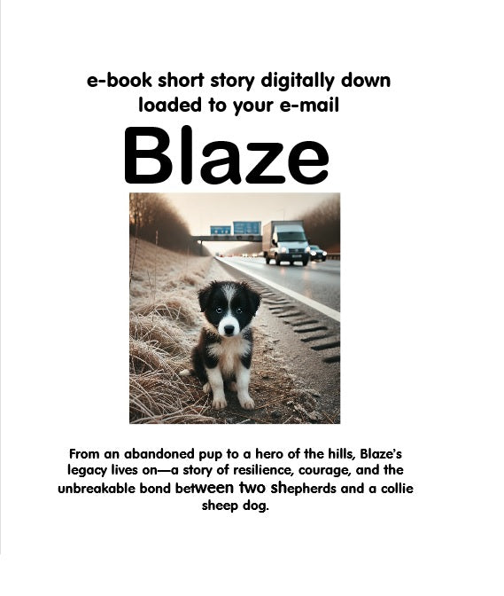 a.Blaze the sheepdog e-book short children's story The incredible story of Blaze from an abandoned pup to a hero