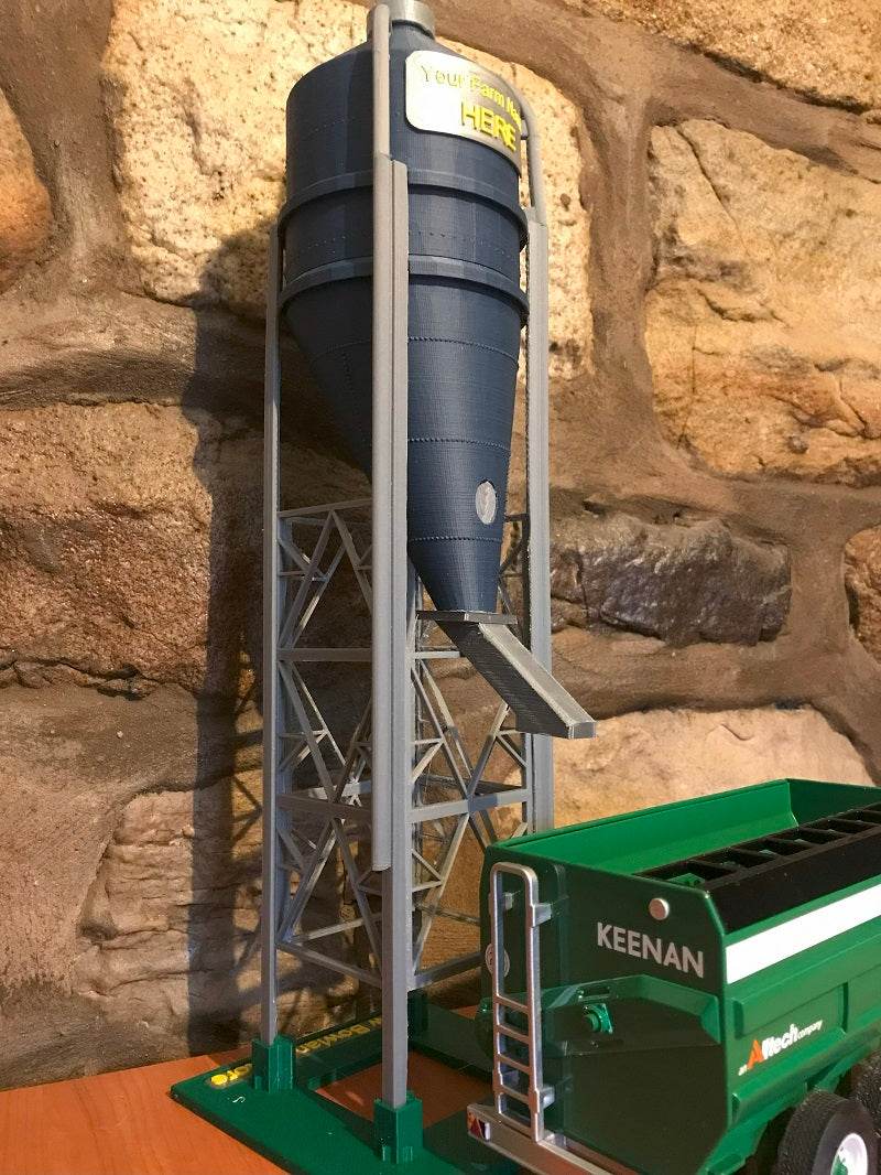 Farm yard toy bulk bin BLUE - supplied with your requested name plate 1/32 scale