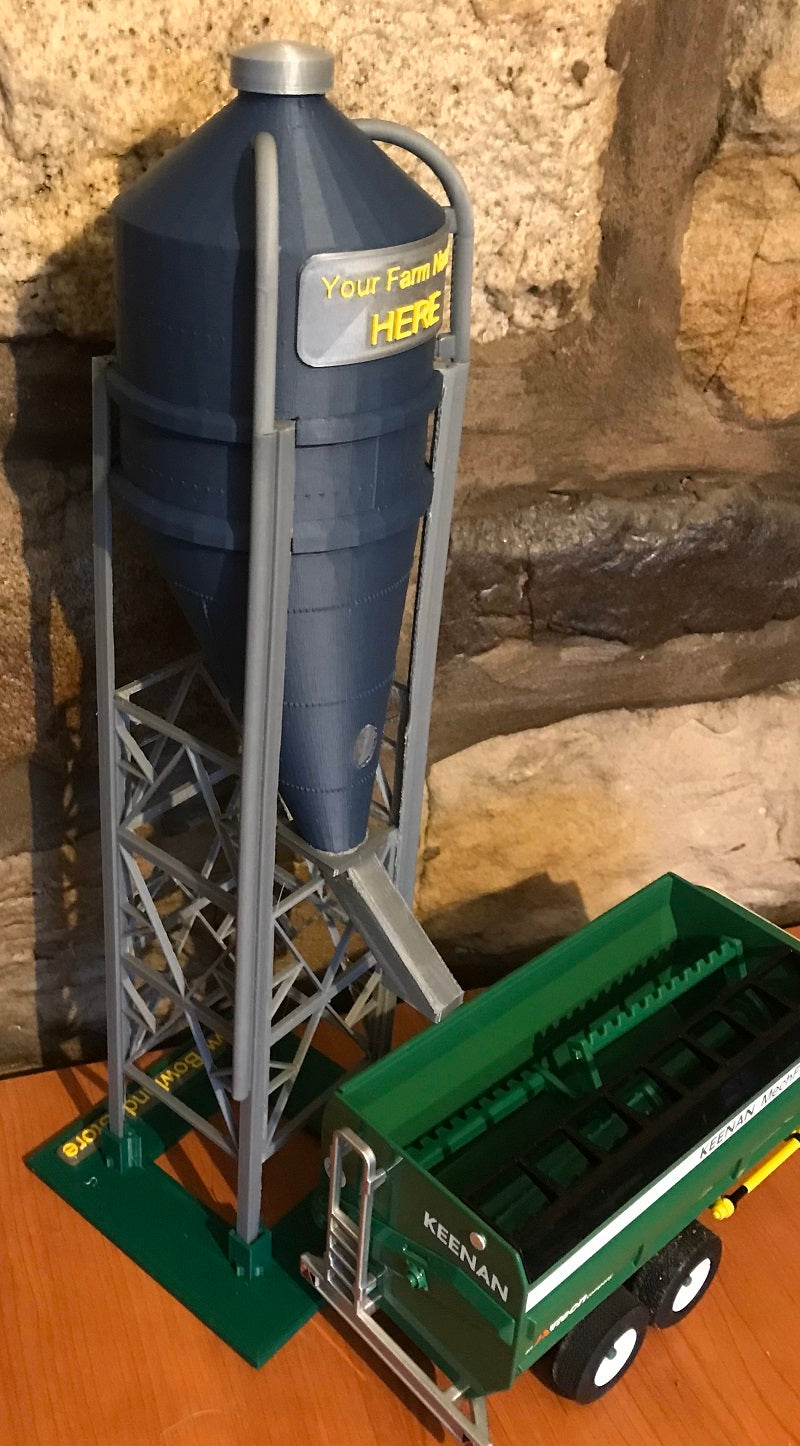Farm yard toy bulk bin BLUE - supplied with your requested name plate 1/32 scale