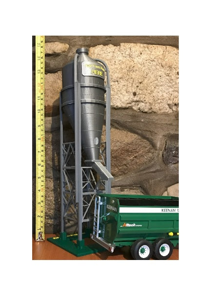 a.Farm yard toy bulk bin SILVER - supplied with your requested name plate 1/32 scale