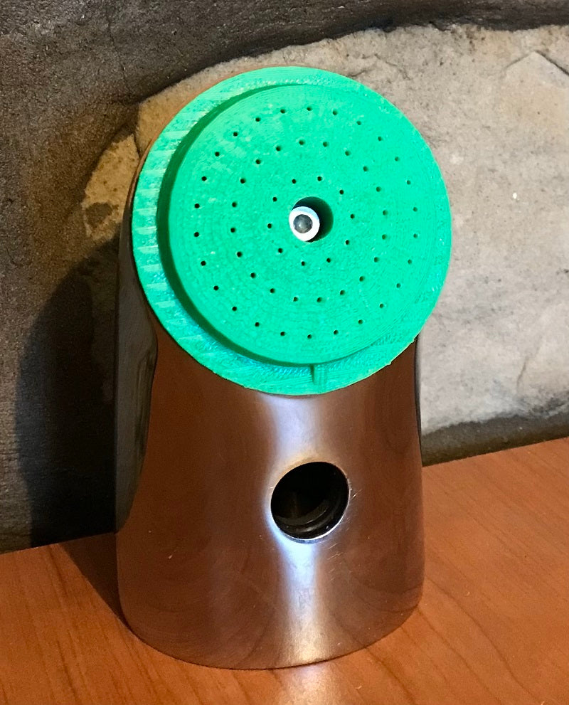 Green Spring March to May Rada Exposed Shower Head 1 Unit designed to drain dry when not in use copper backed and sleeved to aid in the suppression and control of Legionella bacteria