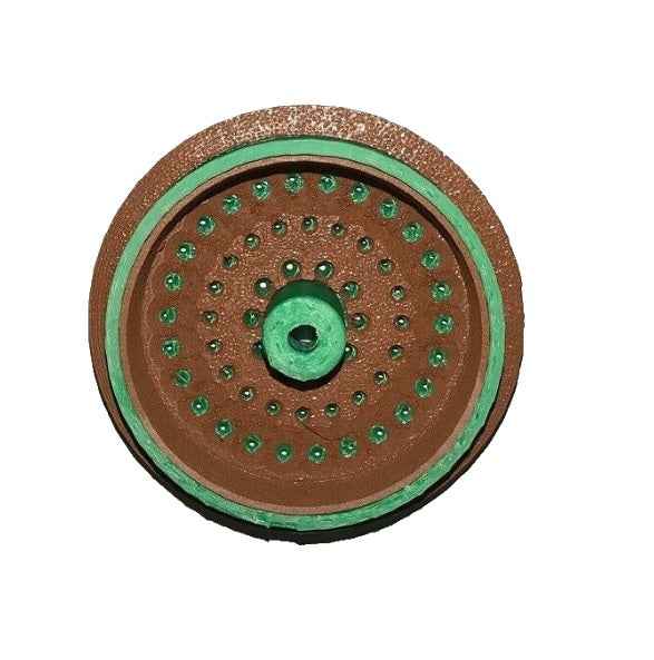 Green Spring March to May Rada Exposed Shower Head 1 Unit designed to drain dry when not in use copper backed and sleeved to aid in the suppression and control of Legionella bacteria