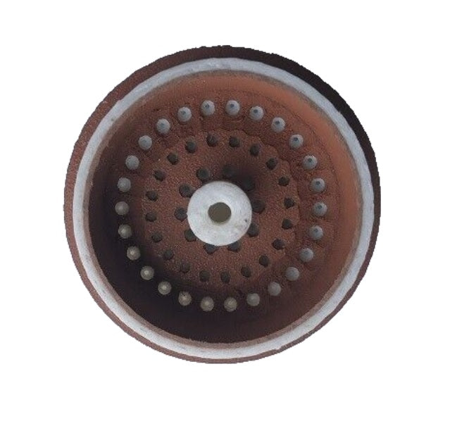 White Rada Exposed Shower Head 1 unit designed to drain dry when not in use copper backed and sleeved to aid in the suppression and control of Legionella bacteria