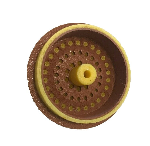 Yellow Summer June to Aug Rada Exposed Shower Head 1 unit designed to drain dry when not in use copper backed and sleeved to aid in the suppression and control of Legionella bacteria