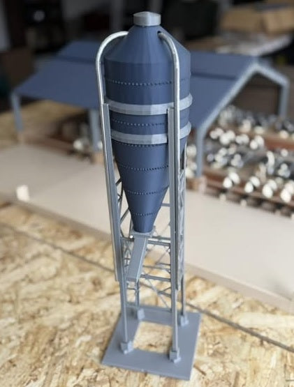 a.Farm yard toy bulk bin BLUE  - supplied with your requested name plate 1/32 scale