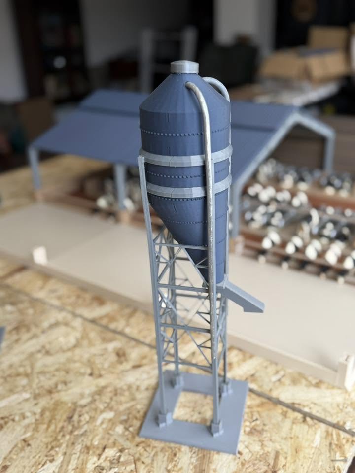 a.Farm yard toy bulk bin BLUE  - supplied with your requested name plate 1/32 scale