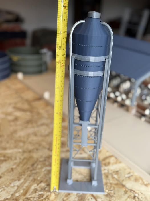 a.Farm yard toy bulk bin BLUE  - supplied with your requested name plate 1/32 scale