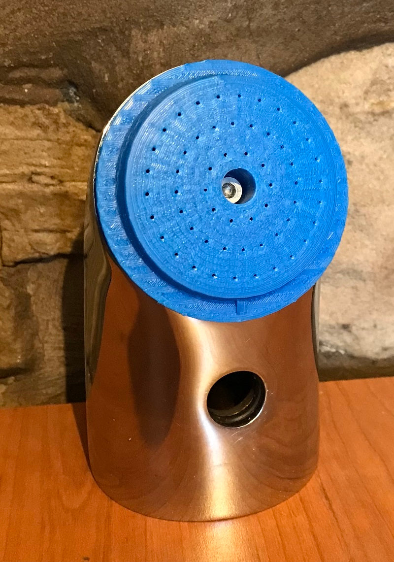 Blue Winter Dec to Feb Rada Exposed Shower Head 1 unit designed to drain dry when not in use copper backed and sleeved to aid in the suppression and control of Legionella bacteria