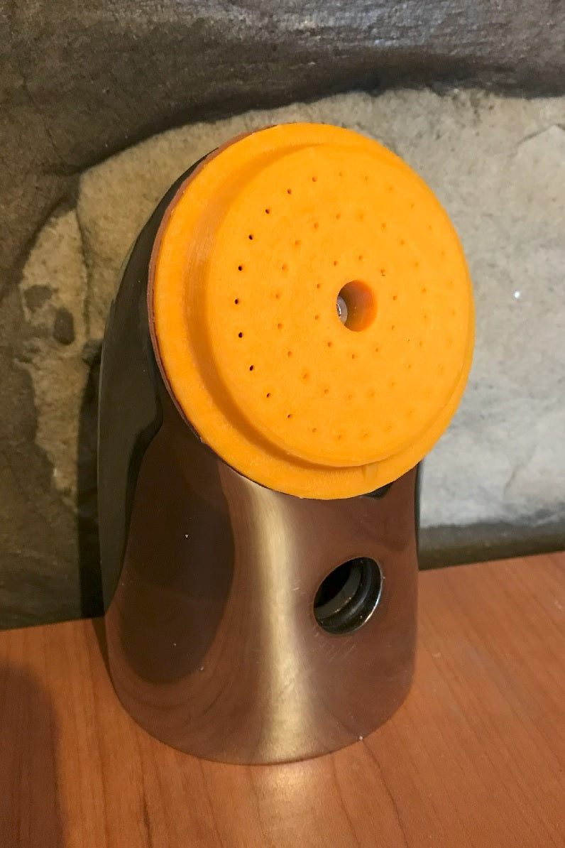 Orange Autumn Sept to Dec  Rada Exposed Shower Head 1 unit designed to drain dry when not in use copper backed and sleeved to aid in the suppression and control  of Legionella bacteria