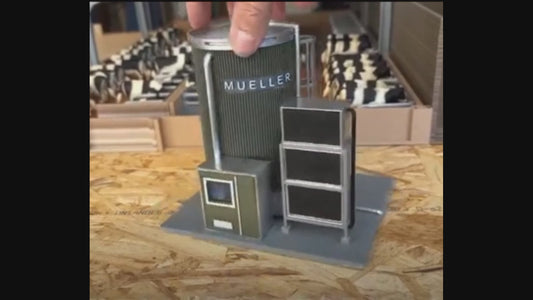 a1.  MILK STORAGE SILO GREEN  with cooling radiators - supplied with or without your requested name plate 1/32 scale