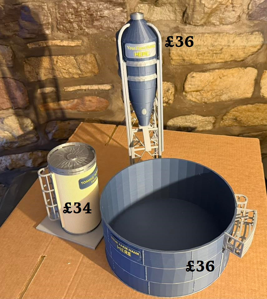 a1.Farm yard toy  SLURRY STORE BLUE - supplied with or without  your requested name plate 1/32 scale